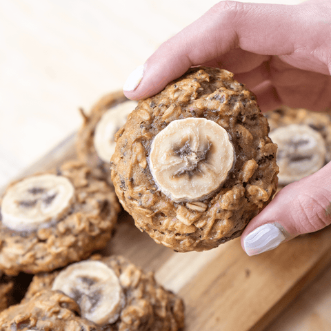 Galletas de crema de cacahuate y plátano - Estado Natural
