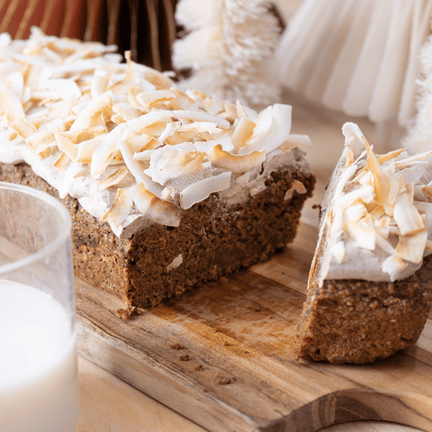 Pastel de camote con cacao y coco - Estado Natural