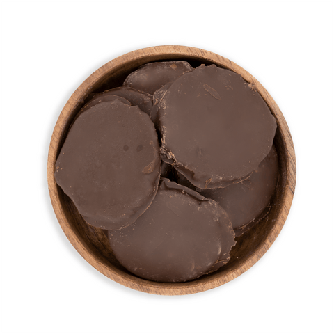 Obleas de Cajeta con Chocolate Semiamargo sin Azúcar