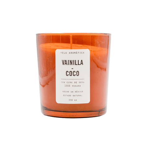 Vela Aromática Vainilla - Coco - Estado Natural