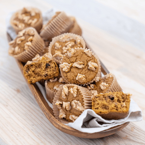 Muffins de calabaza y nuez de castilla - Estado Natural