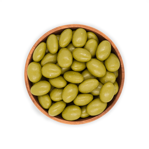 Almendra Cubierta de Chocolate Blanco y Matcha - Estado Natural