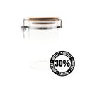 Frasco Hermético con Tapa de Madera 900 ml - Estado Natural