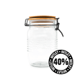 Frasco Hermético Tapa de Bambú 1000 ml - Estado Natural