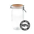 Frasco Hermético Tapa de Bambú 1500 ml - Estado Natural