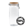 Frasco Hermético Tapa de Bambú 2000 ml - Estado Natural