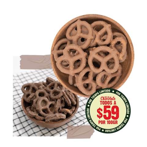 Pretzel Cubierto con Chocolate - Estado Natural