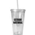 Vaso con Popote - Estado Natural