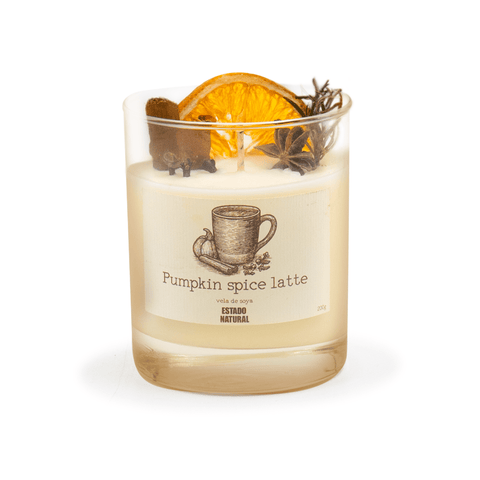 Vela Pumpkin Spice Latte - Estado Natural