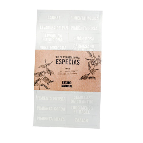 Kit de Etiquetas para Especias - Estado Natural