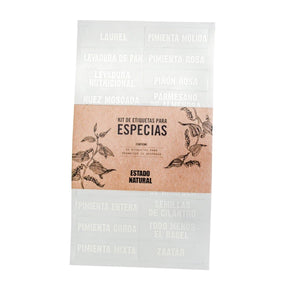 Kit de Etiquetas para Especias - Estado Natural