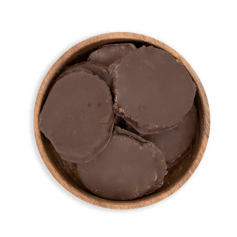 Obleas de Cajeta con Chocolate Semiamargo sin Azúcar - Estado Natural